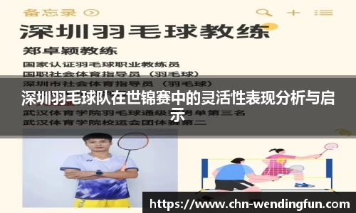 深圳羽毛球队在世锦赛中的灵活性表现分析与启示
